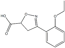 3-(2-ethoxyphenyl)-4,5-dihydro-1,2-oxazole-5-carboxylic acid Struktur