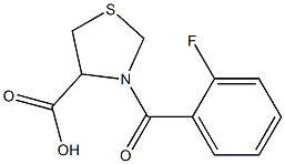 3-(2-fluorobenzoyl)-1,3-thiazolidine-4-carboxylic acid Struktur