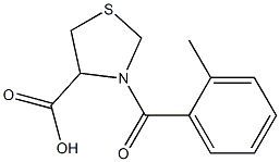 3-(2-methylbenzoyl)-1,3-thiazolidine-4-carboxylic acid Structure