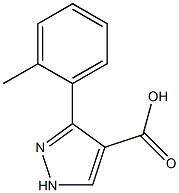 3-(2-methylphenyl)-1H-pyrazole-4-carboxylic acid 结构式