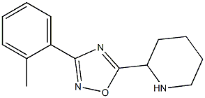 3-(2-methylphenyl)-5-(piperidin-2-yl)-1,2,4-oxadiazole,,结构式