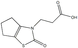 3-(2-oxo-5,6-dihydro-2H-cyclopenta[d][1,3]thiazol-3(4H)-yl)propanoic acid 结构式