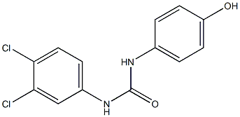 3-(3,4-dichlorophenyl)-1-(4-hydroxyphenyl)urea 化学構造式