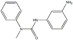 3-(3-aminophenyl)-1-methyl-1-phenylurea 化学構造式