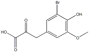 3-(3-bromo-4-hydroxy-5-methoxyphenyl)-2-oxopropanoic acid,,结构式