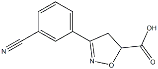 3-(3-cyanophenyl)-4,5-dihydro-1,2-oxazole-5-carboxylic acid,,结构式