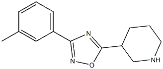 3-(3-methylphenyl)-5-(piperidin-3-yl)-1,2,4-oxadiazole 化学構造式