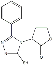 3-(3-phenyl-5-sulfanyl-4H-1,2,4-triazol-4-yl)oxolan-2-one Struktur