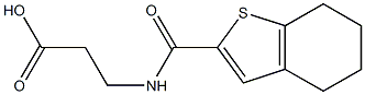 3-(4,5,6,7-tetrahydro-1-benzothiophen-2-ylformamido)propanoic acid,,结构式