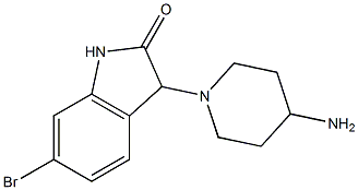 3-(4-aminopiperidin-1-yl)-6-bromo-2,3-dihydro-1H-indol-2-one Structure