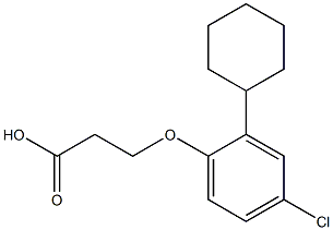 3-(4-chloro-2-cyclohexylphenoxy)propanoic acid 结构式