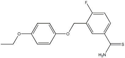 3-(4-ethoxyphenoxymethyl)-4-fluorobenzene-1-carbothioamide Structure