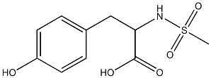3-(4-hydroxyphenyl)-2-[(methylsulfonyl)amino]propanoic acid 结构式