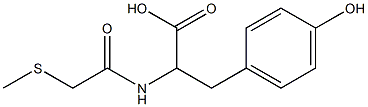 3-(4-hydroxyphenyl)-2-[2-(methylsulfanyl)acetamido]propanoic acid Structure