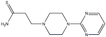 3-(4-pyrimidin-2-ylpiperazin-1-yl)propanethioamide,,结构式