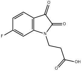 3-(6-fluoro-2,3-dioxo-2,3-dihydro-1H-indol-1-yl)propanoic acid Struktur