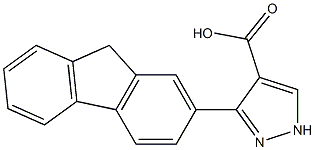 3-(9H-fluoren-2-yl)-1H-pyrazole-4-carboxylic acid 化学構造式