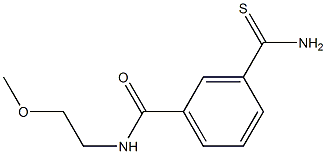 3-(aminocarbonothioyl)-N-(2-methoxyethyl)benzamide 结构式