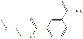 3-(aminocarbonothioyl)-N-(2-methoxyethyl)benzamide,,结构式