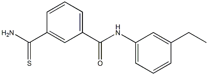 3-(aminocarbonothioyl)-N-(3-ethylphenyl)benzamide Structure