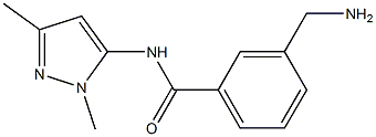 3-(aminomethyl)-N-(1,3-dimethyl-1H-pyrazol-5-yl)benzamide 结构式