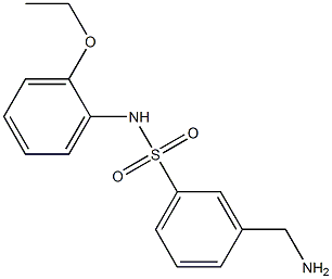 3-(aminomethyl)-N-(2-ethoxyphenyl)benzene-1-sulfonamide 结构式