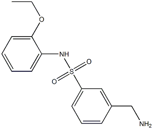 3-(aminomethyl)-N-(2-ethoxyphenyl)benzene-1-sulfonamide,,结构式