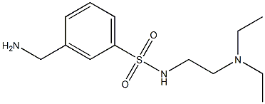 3-(aminomethyl)-N-[2-(diethylamino)ethyl]benzenesulfonamide Struktur