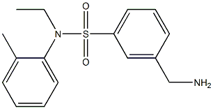 3-(aminomethyl)-N-ethyl-N-(2-methylphenyl)benzene-1-sulfonamide Struktur