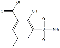 3-(aminosulfonyl)-2-hydroxy-5-methylbenzoic acid Structure