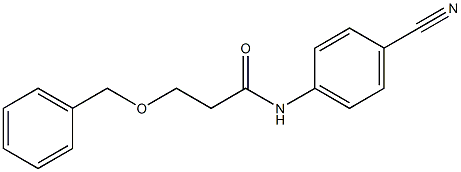 3-(benzyloxy)-N-(4-cyanophenyl)propanamide 化学構造式