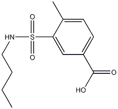 3-(butylsulfamoyl)-4-methylbenzoic acid,,结构式
