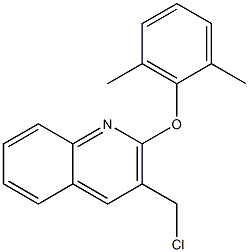 3-(chloromethyl)-2-(2,6-dimethylphenoxy)quinoline 化学構造式