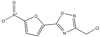 3-(chloromethyl)-5-(5-nitrofuran-2-yl)-1,2,4-oxadiazole,,结构式