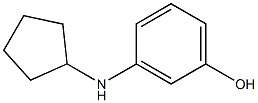 3-(cyclopentylamino)phenol,,结构式