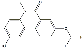 3-(difluoromethoxy)-N-(4-hydroxyphenyl)-N-methylbenzamide Struktur