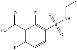 3-(ethylsulfamoyl)-2,6-difluorobenzoic acid Struktur