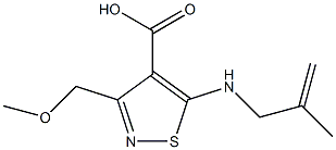 3-(methoxymethyl)-5-[(2-methylprop-2-enyl)amino]isothiazole-4-carboxylic acid Struktur
