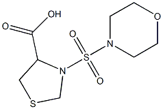 3-(morpholine-4-sulfonyl)-1,3-thiazolidine-4-carboxylic acid 结构式