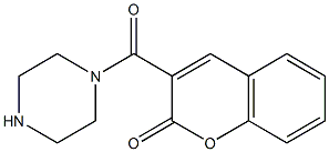 3-(piperazin-1-ylcarbonyl)-2H-chromen-2-one 化学構造式