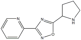 3-(pyridin-2-yl)-5-(pyrrolidin-2-yl)-1,2,4-oxadiazole 结构式