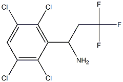 3,3,3-trifluoro-1-(2,3,5,6-tetrachlorophenyl)propan-1-amine Structure