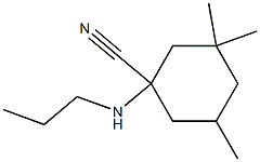 3,3,5-trimethyl-1-(propylamino)cyclohexane-1-carbonitrile,,结构式