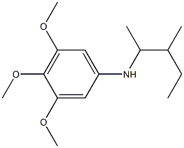 3,4,5-trimethoxy-N-(3-methylpentan-2-yl)aniline Struktur