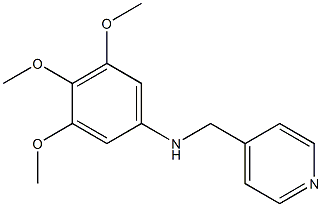 3,4,5-trimethoxy-N-(pyridin-4-ylmethyl)aniline 结构式