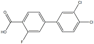 3',4'-dichloro-3-fluoro-1,1'-biphenyl-4-carboxylic acid Struktur