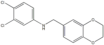 3,4-dichloro-N-(2,3-dihydro-1,4-benzodioxin-6-ylmethyl)aniline Structure