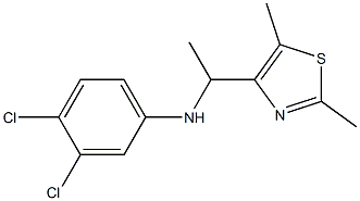 3,4-dichloro-N-[1-(2,5-dimethyl-1,3-thiazol-4-yl)ethyl]aniline 结构式