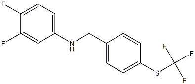 3,4-difluoro-N-({4-[(trifluoromethyl)sulfanyl]phenyl}methyl)aniline Structure