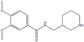 3,4-dimethoxy-N-(piperidin-3-ylmethyl)benzamide 结构式